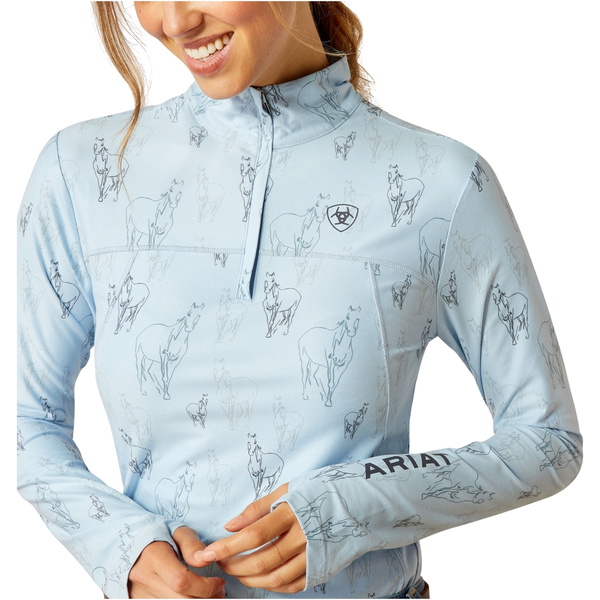 Ariat Womens Lowell 3.0 14 Zip Long Sleeve Baselayer 10052993 - Sketch Horse